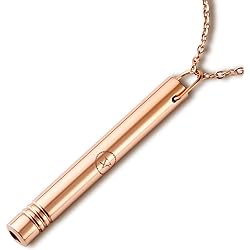 VIGLORY Stress and Anxiety Necklace, Mindful Breathing Necklace, Calming and Relaxation Tool, Meditation Stress Relief Gifts for Men and Women, Quit Smoking Aid Rose Gold