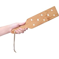 Bamboo Spanking Paddle for Sex Play, 13.4inch Lightweight and Super Durable with Smooth Finish Wood Paddle for Adults