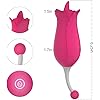 2 in 1 Licking High-Frequency G-Spot Rose Clitoral Vibrator & Vibrating G-spot Clitoris Licking Vibrator