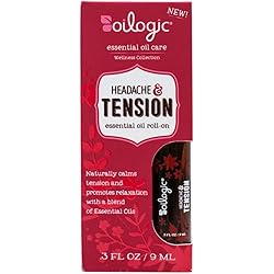 Oilogic Headache and Tension Essential Oil Roll-On - for Adults and Children 12 Years and Older - Naturally Calms Tension and Promotes Relaxation - 9ml 0.3 fl oz