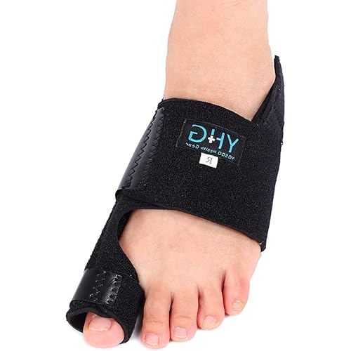 Bursitis Brace, Bunion Night Splint Black Adjustable Size Bunion Care Kit for Most Feet