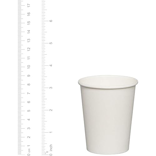 8 oz. White Paper Hot Cups, Coffee Cups 100