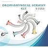 Endure Oropharyngeal Airway Kit, 9 Pieces, Sizes 40mm - 120mm, Color-Coded by Size