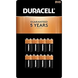 Duracell 9V Alkaline Batteries 8 Count