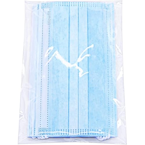 Wowfit 200 Count 5x7 inches Clear Cellophane Plastic Bags, Resealable Self-Sealing Cello Bags Good for Cookies, Decorative Wrappers, Party Favors, Candy and More