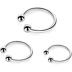 Utimi Cock Rings Stainless Steel Penis Rings Glans Ring Erection Enhancing Rings Erection Toy , 3 Piece