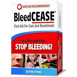 BleedCEASE First Aid, White, 5 Count