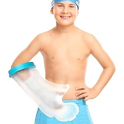 Arm Cast Covers for Shower Kids, Doact Waterproof Cast Cover Arm Watertight Kids Arm Cast Cover to Keep Wounds Bandage Dry, Cast Bandage Protector for Broken Surgery Arm, Hands, Wrists, Burns