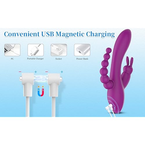Universal Magnetic Charging Cable Cord for G-spot Rabbit Vibrator USB Adapter Replacement, Computer Phone Charger Power Bank Car Charger Compatible Backup Cord for Sex Toys Massagers