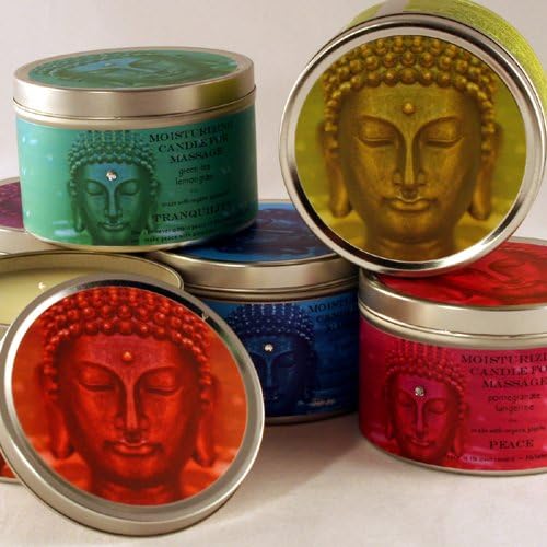8 oz Buddhalicious Moisturizing Candle for Massage Peace