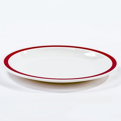 NRS Healthcare Red Small Rimmed Plate