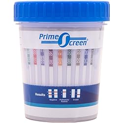 Prime Screen-12 Panel Multi Drug Urine Test Compact Cup AMP,BAR,BUP,BZO,COC,mAMPMET,MDMA,MOPOPI,MTD,OXY,PCP,THC C-Cup-[1 Pack]