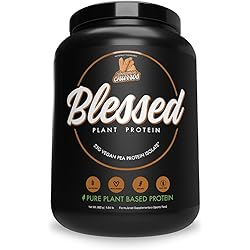 BLESSED Plant Based Protein Powder – 23 Grams, All Natural Vegan Friendly Pea Protein Powder, Gluten Free, Dairy Free & Soy Free, 30 Serves Cinnamon Churros