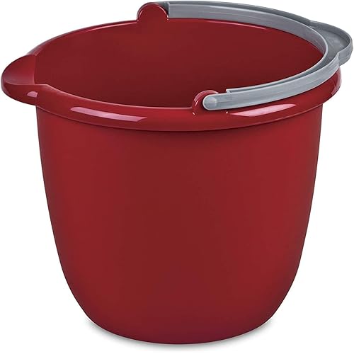 JOEY'Z 10QT 9.5L Heavy Duty Sturdy Spout Pail Bucket with Durable Grip Handle for Cleaning, Mopping, Projects, Storage, Paint