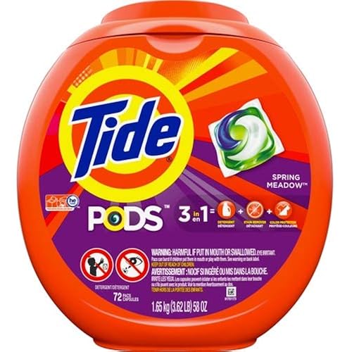 Procter & Gamble Commercial 3-in-1 Laundry Pods; 72PodsTub; Spring Meadow; 4PKCT; BE