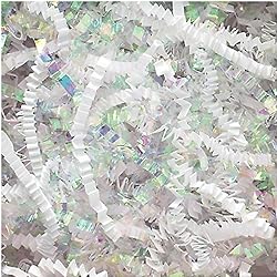 Crinkle Cut Paper Shred Filler 4 oz for Gift Wrapping & Basket Filling - Diamond White | MagicWater Supply
