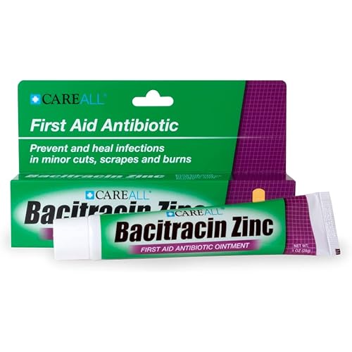 3 Pack CareALL 1oz Bacitracin Antibiotic Zinc Ointment. First Aid Ointment to Prevent and heal infections for Minor cuts, scrapes and Burns