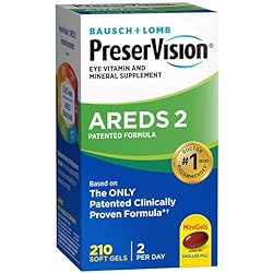 Preser-Vision AREDS 2 Eye Vitamin & Mineral Supplement Mineral Supplement, Contains Lutein, Vitamin C, Zeaxanthin, Zinc & Vitamin E, 210 Softgels Soft Gels