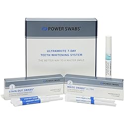 Power Swabs - 7 Day Teeth Whitening Kit - Professional Teeth Whitening Kit for at Home Use - Easy 5 Minute Teeth Whitening - Dentist Formulated Teeth Whitening Swabs to Remove Stains