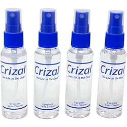 Crizal Eye Glasses Cleaning Spray | Crizal Lens Cleaner 2 oz | #1 Doctor Recommended Cleaner for All Anti Reflective Lenses - 4 Pack
