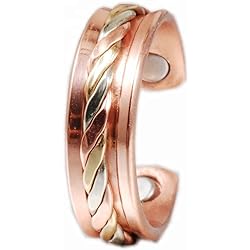 Therapy Magnetic Elegant Pure Copper Ring Original Healing Pain Relief for Arthritis Carpal Tunnel Joint Pain Relief Pulse Field with Adjustable Size