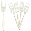 PAMI Medium Weight Disposable Plastic Forks [1000-Pack] - Bulk White Plastic Silverware For Parties, Weddings, Catering Food Stands, Takeaway Orders & More- Sturdy Single-Use Partyware Forks