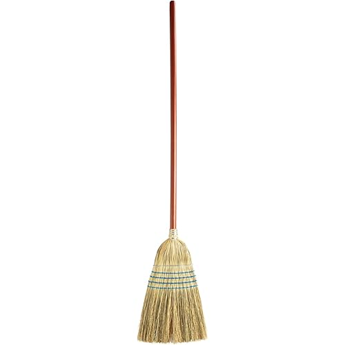 Rubbermaid Commercial Products Heavy-Duty Corn Broom, 1 18 Inch Wood Handle, Blue FG638300BLUE
