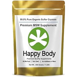 Organic Sulfur Crystals, 99.9% Pure MSM Crystals, Premium MSM Supplement - 1 LBS Pack
