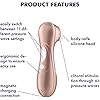 Satisfyer Pro 2 Air-Pulse Clitoris Stimulator - Non-Contact Clitoral Sucking Pressure-Wave Technology, Waterproof, Rechargeable Rose Gold