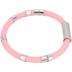 Anti Static Wrist Strap, Pink Static Bracelet Waterproof Washable 8 Rings Compact Portable Safe Reliable Comfortable Wearing for Running