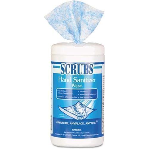 S.C.R.U.B.S. Scrubs Hand Sanitizing Wipe, Blue,White 6 per Carton
