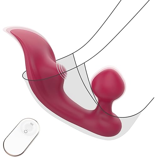 Wearable Clitoral Panty Vibrator Sex Toy for Women, Vibrating Panties Rose Vibrator Anal Butt Plug Remote Control with 9 Vibrations, Waterproof Clitoris and Anal Stimulation Vibrator for Women Couples