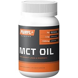 Ultra Premium MCT Oil | High Level | 60 Softgels | Boost Brainpower, Supercharge Energy, Control Hunger, Superior Gut Health, Enhance Keto Diet and Ketosis | Derived from Pure Coconut Oil