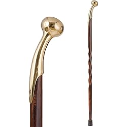 Brazos Cocobolo Hame Top Walking Cane, Handcrafted Wood Cane, Wooden Walking Canes for Men and Women, Made in the USA by Brazos, 37 Inches, Natural, 502-3000-0192