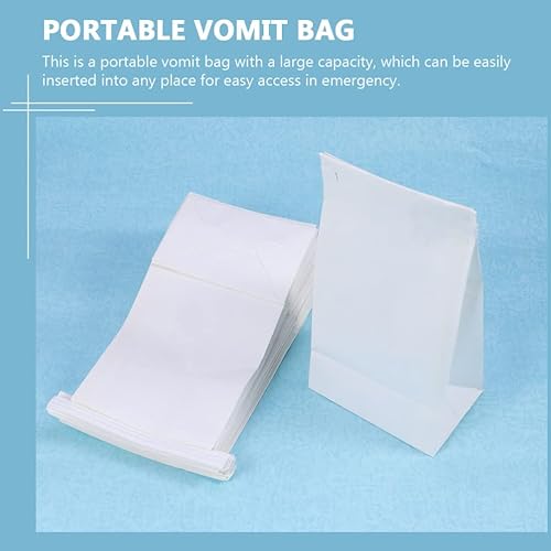 Vomit Bag Disposable Barf Bags: 30Pcs Car Sick Throw up Bags Airline Travel Motion Sickness Bags Kraft Paper Puke Bag for Pregnancy Driver Nausea 24x15cm