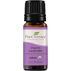 Plant Therapy Organic Lavender Essential Oil 100% Pure, USDA Certified Organic, Undiluted, Natural Aromatherapy, Therapeutic Grade 10 mL 13 oz