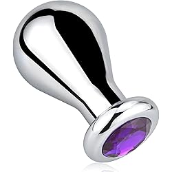 Alloy Bulb Shaped Anal Plug Prostate Massage Butt Plug with Circle Base Design for Men Women Sphincter Stretch Sex Toy L