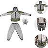 Kids Mosquito Suit Outdoor Net Clothing Mosquito Insect Bug Proof Clothing Insect Mesh Protection Clothing Mesh Insects Net Gloves Mosquito Suits for Adults,Bug Suit Grey （ XL