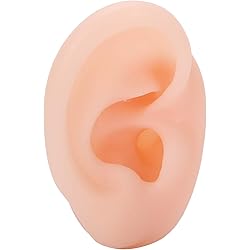 Ear Model, Silicone Right Ear Model Artificial Ear Display Model Hearing Aid Wearing To Demonstrate Teaching Ear Model