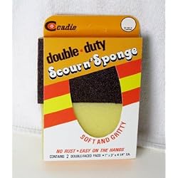Scour N' Sponge Double Duty Soft And Gritty No Rust Easy On The Hands ,Contains 2 Double-Faced Pads 1Pack