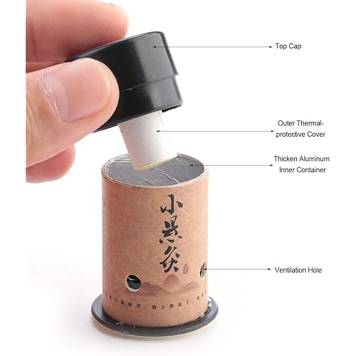 30Pcs Self Adhesive Moxa Stick Moxibustion Acupupoint Therapy Stick Natural Herbal Chinese Wormwood Heating Meridian for Pain Relief