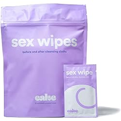 Hello Cake Sex Wipes - Flushable Wipes for Adults with Honeysuckle - Natural, PH Balanced, Biodegradable, Hygiene Wipes for the Bedroom 12 Count Bag