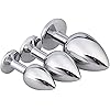 3Pcs Set Stainless Steel Anal Plug Butt Plugs Luxury Jewelry Design Anal Trainer Jewel S&M Adult Gay Woman Men Sex Gifts Things for Beginners CouplesPink