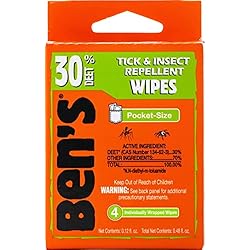 Ben's 30 Wipes, Travel Pack, Orange, 0006-7087