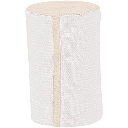 GT USA Organic Cotton Soft Woven Beige 3" Wide,Single | Cotton Elastic Bandage Wrap | Latex Free | Hook & Loop Fastner at One End | Hypoallergenic Compression Roll |for Sprains & Injuries