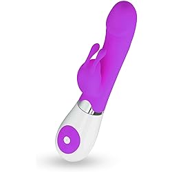 LeLuv Rabbit Vibrator Voice-Sound Activated 30 Modes Smooth Silicone Purple