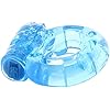 Vibrating Ring With Lubricated Condom Clitoral Pleasure Ring Blue