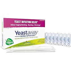 Boiron Yeastaway Suppositories for Relief from Yeast Infection Symptoms of Itching, Burning, and Discharge - 7 Count