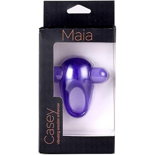 Maia Toys Casey USB Rechargeable Vibrating Erection Enhancer Ring Purple