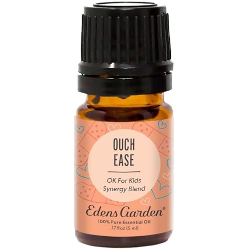 Edens Garden Ouch Ease "OK for Kids" Essential Oil Synergy Blend, 100% Pure Therapeutic Grade Undiluted Natural Homeopathic Aromatherapy Scented Essential Oil Blends 5 ml